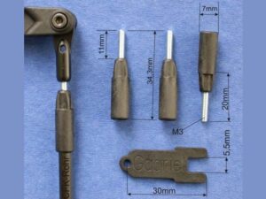 Gabriel CFK Kugelgelenkadapter M3 für Rohr 5x3mm - 4er Set