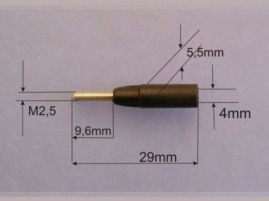 Gabriel CFK Kugelgelenkadapter M2.5 für Rohr 5x3mm - 4er Set – Bild 2