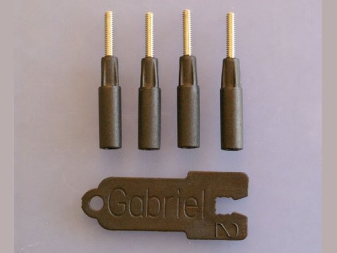 Gabriel CFK Kugelgelenkadapter M2 für Rohr 3x2mm - 4er Set