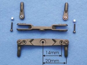 Gabriel CFK Doppelgabelservohebel 14/20mm - 25T-6 Futaba / KST