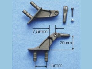 Gabriel CFK Gabelruderhebel 5/20mm mit Kugelgelenk M2