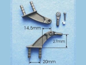 Gabriel CFK Gabelruderhebel 6/27mm mit Kugelgelenk M3