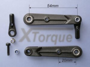 Gabriel XTorque CFK Gabelservohebel 54mm - 25T-6 Futaba / KST