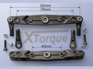 Gabriel XTorque CFK Doppelgabelservohebel 76/92mm - 25T Futaba / KST