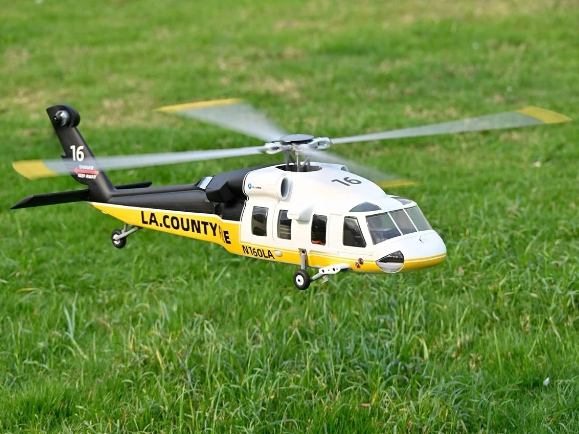 FLY WING UH-60L - L.A. County Fire - Smart Scale Helikopter - ACE GPS RTF-Set – Bild 5