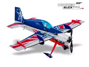 Wicked Slick Pro V2 33" 3D - 838mm - KIT-Bausatz aus EPP - AJ Scheme blau - TA Horizons