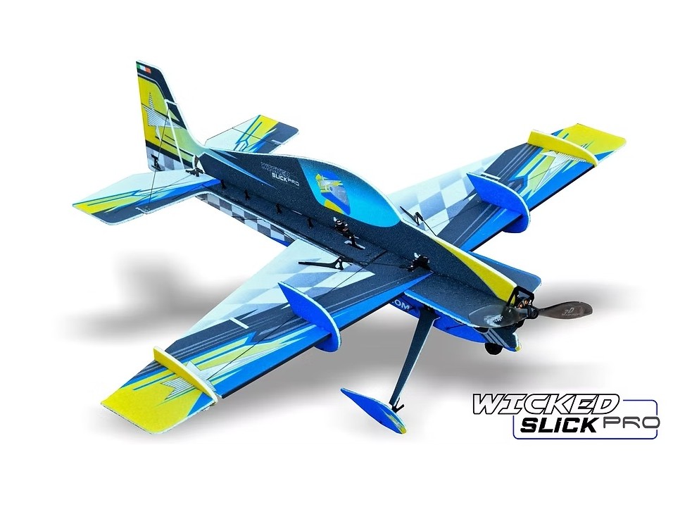 Wicked Slick Pro 33" 3D - 838mm - KIT-Bausatz aus EPP - blau/gelb - TA Horizons