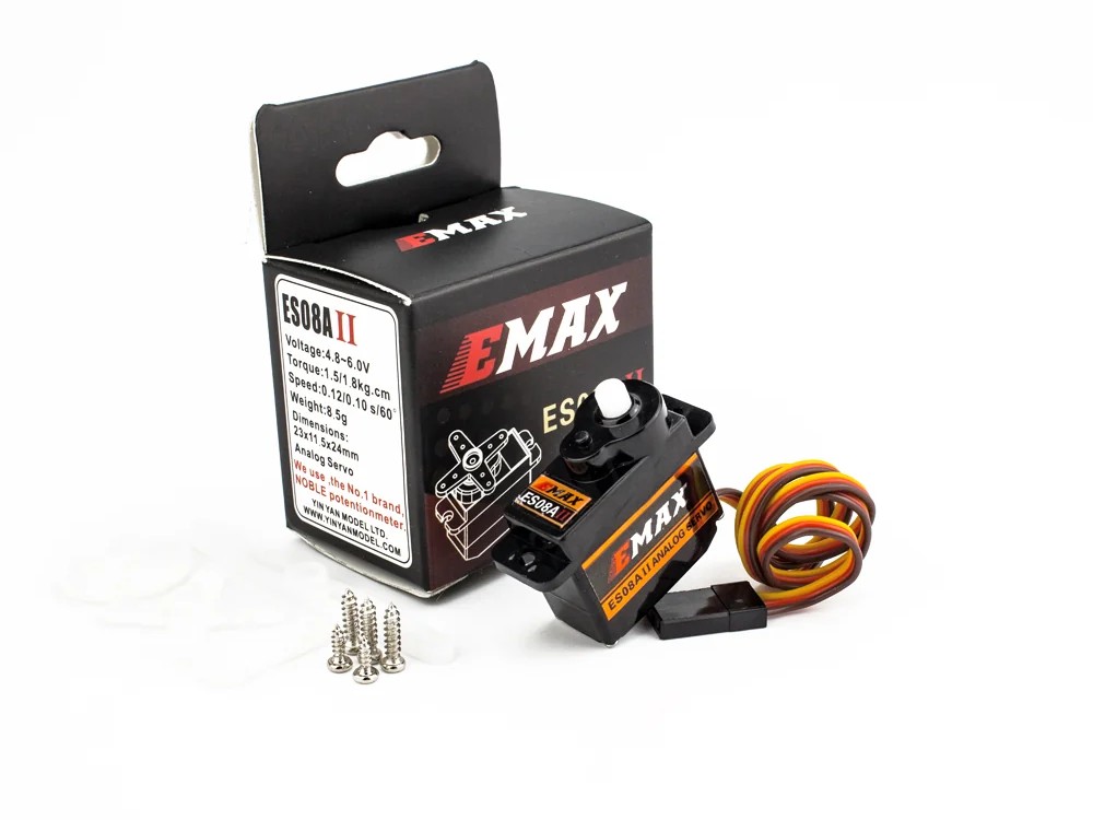 Emax Micro Servo 9gr ES08A II, 23x11.5x24mm, Stellkraft 1.8kg/cm – Bild 3